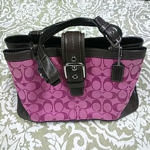 Gorgeous pink and brown Coach purse